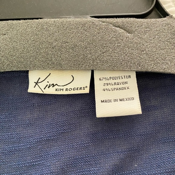 Dark Blue Kim Rogers Sweater size large - Picture 3 of 3